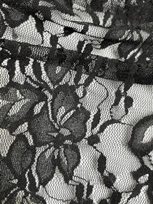 Plus Beach Lace Halter Backless Tie-Back Tank Top - Black - View 8