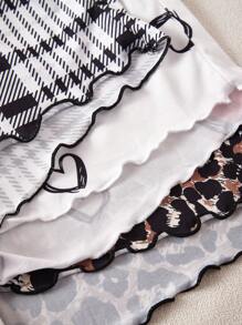 SHEIN 3pcs Set Cartoon Print Camisole And Shorts Pajamas - Multicolor - View 3