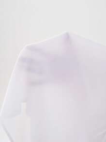 EMERY ROSE Plus Size Sleeveless Casual Solid Color Shirt, Summer - White - View 8