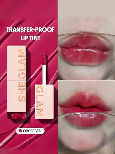 SHEGLAM Take A Hint Lip Tint-Obsessed Color Changing Long-Lasting Lip Gloss High Gloss Finish All Day Non-Sticky Moisturizing Lip Stain For Dry Lips Pink Liquid Lipstick Lip Combo Brand Beauty Makeup Face Paint Cosmetic For Women Girls Perfect For Winter Spring Ideal For Y2K Fancy Fashion Suitable For Birthday Gift Party Ready Best Color
