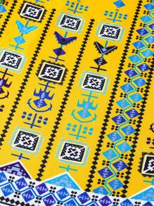 Young Girls' Printed Long Dress - Yellow - View 6