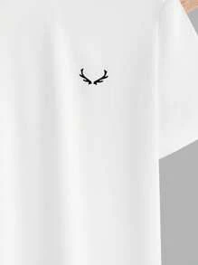 SHEIN Set de 4 camisetas de manga corta de punto holgadas de cuello redondo en color liso para adolescentes