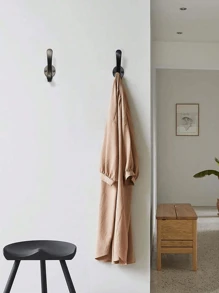 SHEIN Minimalist Single Coat Hook, Simple Wall Mounted Hooks For Entryway, Closet, Bedroom, Bathroom, Gold Color Clothes Hanger Hook Home Room Decor Organization And Storage