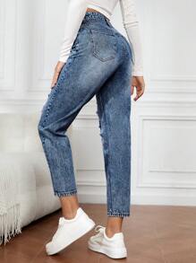 SHEIN EZwear Jean mom déchiré