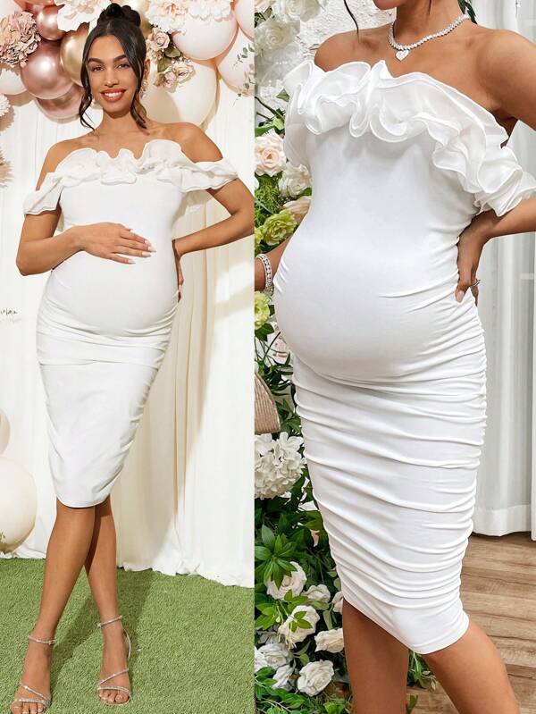 Loomaby Vestido de maternidad, de moda y sencillo, adecuado para el verano