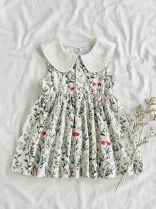 Vintaside Kids 女宝宝简约时尚休闲夏装 - 駝色 - 查看 1