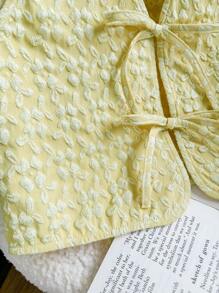 SHEIN 青少年女孩舒适休闲日常百搭无袖背心 - 黃色 - 查看 5