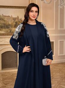 Al Najma Plus Size Women's Simple & Fashionable Arabian Abaya, Suitable For Summer, Modest Robe