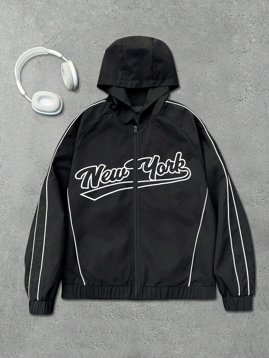 Manfinity EMRG Men's Casual Daily Wear Simple Fashion Jacket - Black - View 1