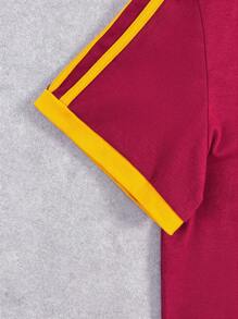 Manfinity VCAY Tricou decupat cu mânecă scurtă, unisex, casual, cu imprimeu cu litere, mozaic, cu gât rotund, potrivit pentru purtarea de zi cu zi