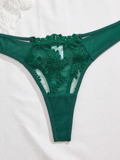 Women Geborduurde Mesh Verleidelijke Lingerie Set view 4