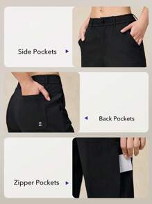 OutZeal Pantalón impermeable y resistente al desgarro de nailon para senderismo 3 en 1, con cintura ajustable, tiro alto, bolsillo con cremallera, longitud completa y bermudas