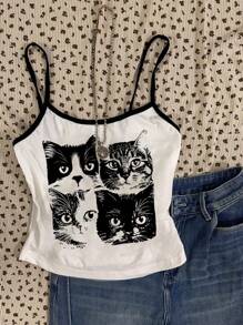 Attitoon Débardeur court et sexy pour femme, adapté pour l'été