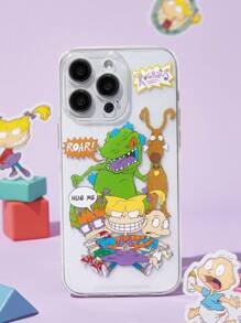 Nick 90s | SHEIN 可爱时尚趣味透明手机壳，卡通保护壳，兼容iPhone - 無色 - 查看 6