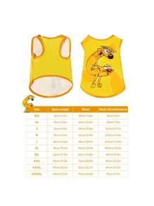 Nick 90s X SHEIN 90s Fashionable Cartoon Dog Print Pet Tank Top, For Cats And Dogs, Available In Sizes XXS-XXXXXL, From Extra Small To Extra Large