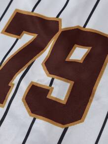 Manfinity Sporsity Plus Size Men's Oversized Casual Graphic Print Loose Fit T-Shirt, Athletic Style