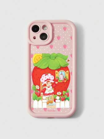 Étui de téléphone portable de style mignon avec motif de dessin animé rose
