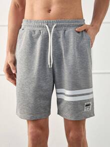 RueChic Men Striped And Patched Regular Short