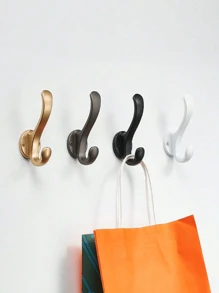 SHEIN Minimalist Single Coat Hook, Simple Wall Mounted Hooks For Entryway, Closet, Bedroom, Bathroom, Gold Color Clothes Hanger Hook Home Room Decor Organization And Storage