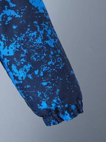 SHEIN Tween Boy Camouflage Fleece Fashion Hooded Jacket Chic Outfits For Autumn/Winter