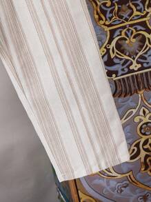 SHEIN 2 Stücke/Set Tween Jungen lässiger, bequemer und vielseitiger Collegestil mit weichem Lächeln Streifenmuster Polokragen Hemd und Hose mit Gummibund, geeignet für Herbst, Frühling, Sommer, ideal für den täglichen Gebrauch, Outdoor-Aktivitäten, Schule, Straße, Partys und Lässig Zuhause - Khaki - Übersicht 5