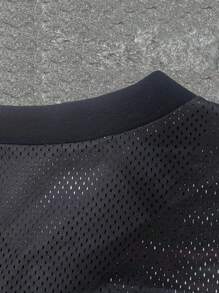 Manfinity Dauomo Flame Digital Print Hollow Short Sleeve Casual T-Shirt For Men, Summer