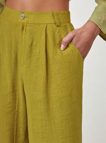 Maija 2025 春夏新款休闲时尚舒适绿色女裤 - 綠色 - 查看 6