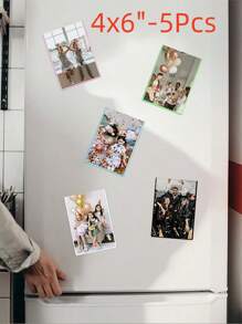 SHEIN 5pcs 2x3 Magnetic Photo Frame Refrigerator For Mini Instant Film, Magnet Picture Frames For Fridge Small Picture Holder For 8.6cmx5.4cm Picture