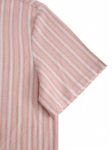 Manfinity Homme Men's Striped Short Sleeve Casual Commuter Polo Shirt, 2000s Style - Pink - View 5