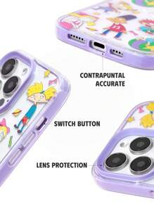 Nick 90s | SHEIN Durable Fashionable Double-Layer Mobile Phone Case, Cute Cartoon Graphic Protective Cover, Compatible With IPhone 11 - 17 Pro Max - Multicolor - View 5