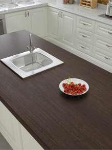 1 件木纹壁纸，PVC 剥离粘贴可移除乙烯基壁纸，客厅台面家居装饰壁纸 15.74 英寸 X 397.4 英寸