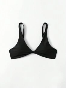 Swim Basics Summer Beach Twist Detail Bikini Top