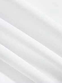 Swim Oasis 1 Pc Ruffled One Piece Swimsuit + 1 Pc Palm Tree Printed Cover-Up Skirt 2 Pieces Set For Summer Beach Vacation - Blue and White - View 8