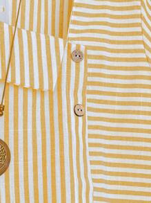 Joress 大码条纹休闲衬衫，适合夏季