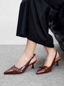 CUCCOO BIZCHIC Women's Fashion High Heel Pumps, Minimalist And Stylish, Suitable For Summer - Coffee Brown - View 1