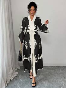 Elenzga 女装 女式 编织 优雅 秋季 长裙 - 彩色 - 查看 3