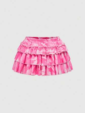 Grunge Punk Minifalda con cintura baja sexy, estampado de camuflaje y dobladillo con volantes en estilo vintage Y2K para mujeres