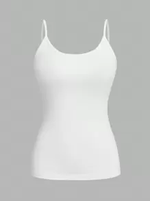 SHEIN EZwear 4pcs Casual Minimalist Skinny Strap Women Tank Top, Suitable For Summer Back To School - Multicolor - View 13