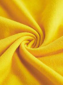 SHEIN Slayr Plus Size Casual Sleeveless T-Shirt, Suitable For Summer - Yellow - View 3