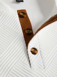 Manfinity Homme Conjunto de camiseta de manga corta con pantalón corto de color contrastante para hombres, 2 piezas