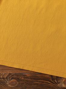 SHEIN Tween 男童 2 件套，春夏 Wildeya 新款，休闲度假极简波西米亚风 T 恤和短裤套装，适合户外活动、日常穿着和度假场合 - 黃色 - 查看 6