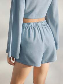 Ocili Leisure Women's Plain Color Casual Home Pants, Minimalist Design Suitable For Summer