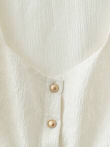 DreamSkyne Plus Size Women Square Neck Elegant Jacquard Waist Flair Blouse, Suitable For Work And Commute Fall Cloth For Women