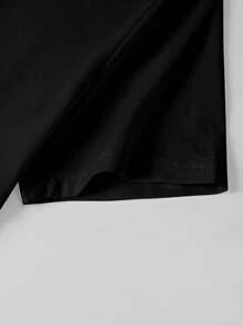 ROMWE Grunge Punk Y2K Dark Gothic Spider Eye Graphic Slogan Print Cotton Blend Crew Neck Fitted Waist T-Shirt