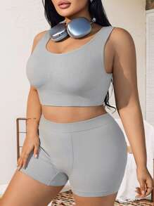 2 件套加大码女士无钢圈无缝舒适睡眠文胸