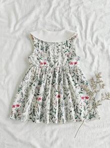 Vintaside Kids 女宝宝简约时尚休闲夏装 - 駝色 - 查看 2