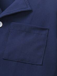 Young Girl 2pcs Set: Short Sleeve Shirt And Matching Color Frill Hem Shorts, Spring/Summer