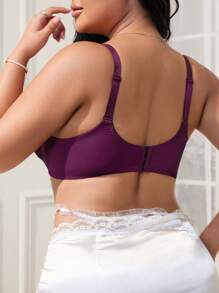 Plus Size Women Seamless Wire-Free Lingerie Bra, Single Pack - Multicolor - View 2
