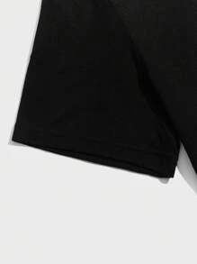 Manfinity VCAY Men Game Controller Print T-Shirt + Woven Shorts 2 Pieces Set - Light Grey - View 3