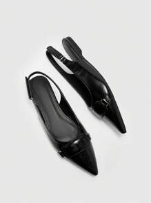CUCCOO BIZCHIC Women's Fashion Flat Shoes, Minimalist Design Suitable For Summer - Black - View 8